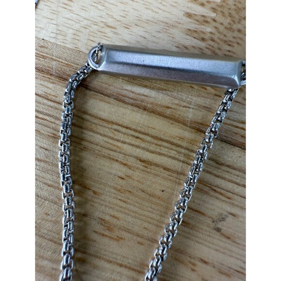 Kendra Scott Silver Adjustable Chain Bracelet With Rectangular Bar Design Modern - Picture 6 of 10